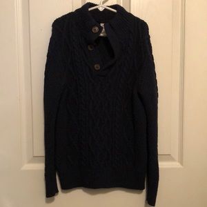 Navy blue Gap Kids cable knit sweater